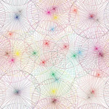 Elegant seamless pattern with abstract multicolor spheres, design element Stock Illustration