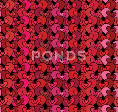 Pink heart seamless pattern Royalty Free Vector Image