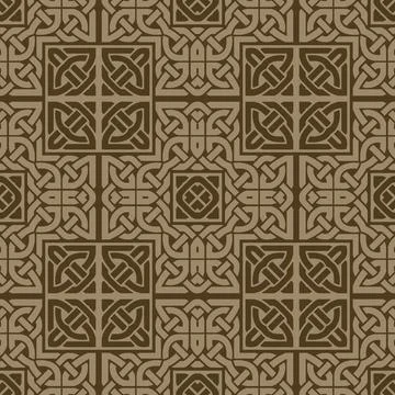 Elegant seamless pattern. Celtic style ornamental intricate vector background Stock Illustration