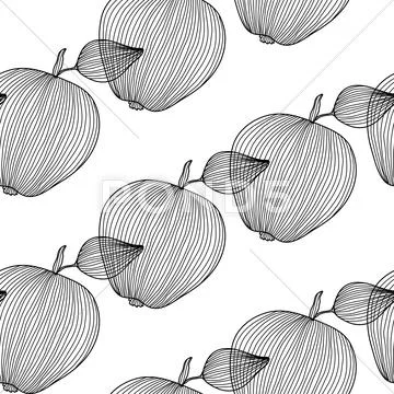 Elegant seamless pattern with healthy nutrition Vector Image