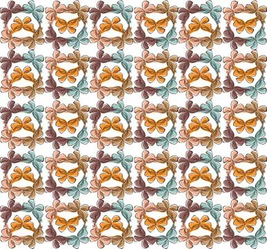 Elegant seamless pattern with decorative bows, design elemen Illustrazione stock