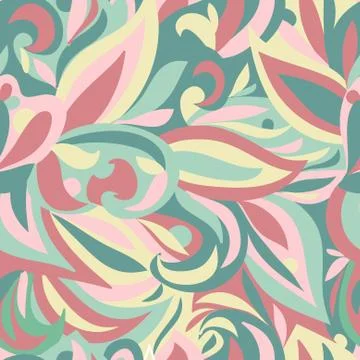 Elegant seamless pattern with decorative floral ornament, design element Illustrazione stock