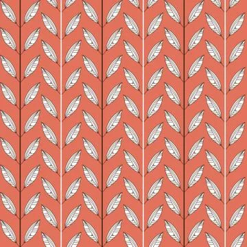 Elegant seamless pattern with decorative leaves for your design Illustrazione stock