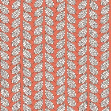 Elegant seamless pattern with decorative leaves for your design Stock Illustration