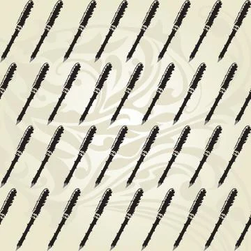 Elegant seamless pattern with decorative pens for your design Stock Illustration