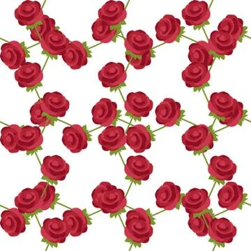 Elegant seamless pattern with decorative red roses, design element Illustrazione stock
