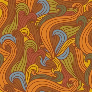 Elegant seamless pattern with decorative waves, design element Stock Illustration