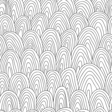 Elegant seamless pattern with decorative waves, design element Illustrazione stock