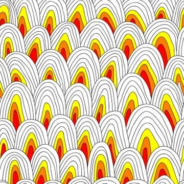 Elegant seamless pattern with decorative waves, design element Stock Illustration