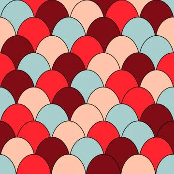 Elegant seamless pattern with decorative waves, design element Illustrazione stock