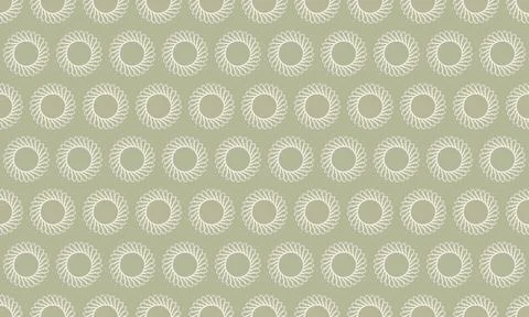 Elegant seamless pattern of delicate sunlike motifs on a muted green backgrou イラスト素材