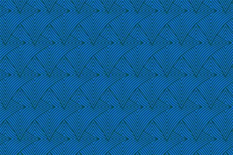 Elegant seamless pattern featuring blue gradient scallop shell shapes arran.. Stock Illustration