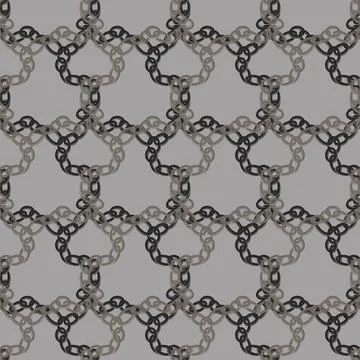Elegant seamless pattern featuring interconnected loops in black and gray t.. Stock Illustration