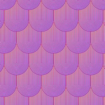 Elegant seamless pattern featuring red gradient scallop shell shapes arrang.. 스톡 일러스트