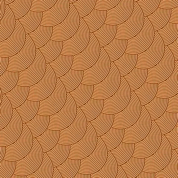 Elegant seamless pattern featuring red gradient scallop shell shapes arrang.. イラスト素材