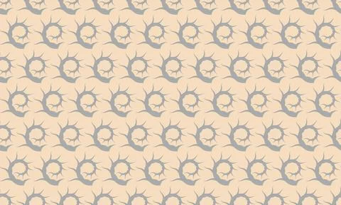 Elegant seamless pattern featuring stylized spiral motifs.  Subtle texture an Stock Illustration