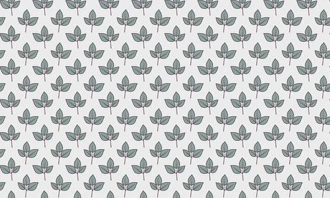 Elegant seamless pattern featuring stylized leaves on a soft background.  P.. Stock Illustration