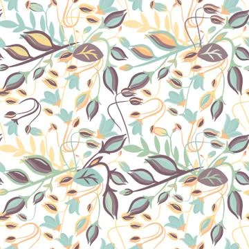 Elegant seamless pattern with flowers, vector illustration Stock Illustration