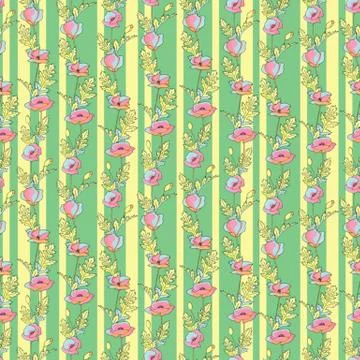 Elegant seamless pattern flowers, vector illustration Graphic modern pattern. Stock Illustration