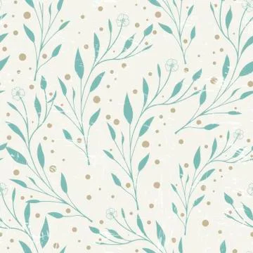 Elegant seamless pattern with foliage elements Illustrazione stock