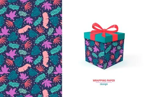 Elegant seamless pattern with hand drawn decorative flowers, design elements. Illustrazione stock