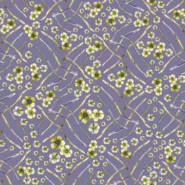 Elegant seamless pattern with hand drawn poppy flowers, design elements. Illustrazione stock