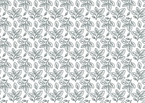 Elegant seamless pattern of handdrawn leaves. Perfect for textile prints, wal Illustrazione stock