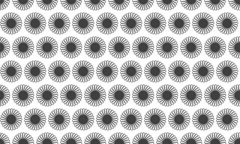 Elegant seamless pattern of stylized dark grey flowers on a white backgroun.. Stock Illustration