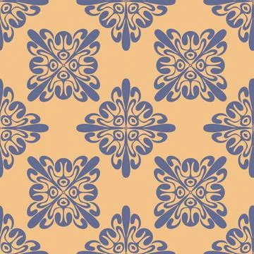 Elegant seamless pattern for textile design, bright geometric floral backgrou Stock Illustration