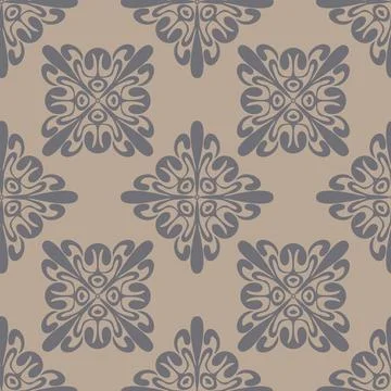 Elegant seamless pattern for textile design, bright geometric floral backgrou Stock Illustration
