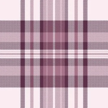 This elegant seamless plaid pattern features soft pink and deep plum tones, o Stock Illustration