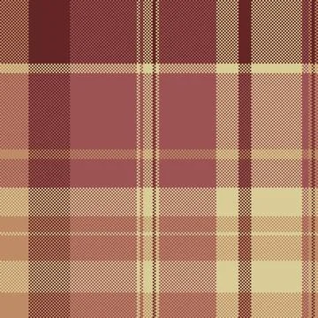 Elegant seamless plaid pattern featuring a sophisticated red and beige color  Stock Illustration