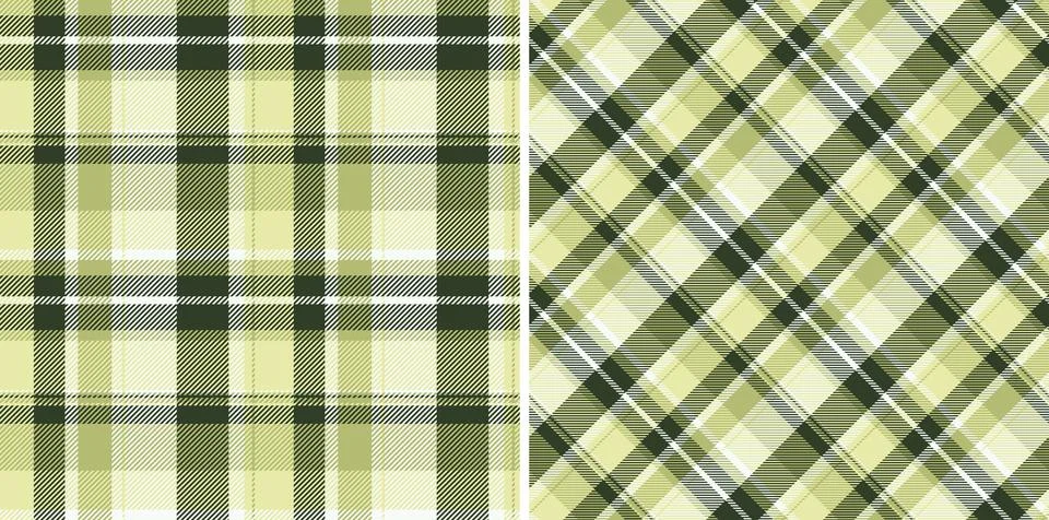 Elegant, seamless plaid pattern in harmonious shades of green. Perfect for te Stock Illustration