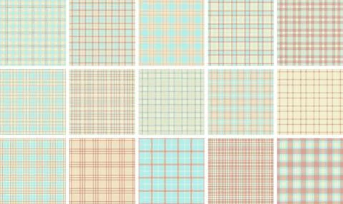 Elegant seamless plaid pattern in soft pastel blue and beige. A classic tarta 스톡 일러스트