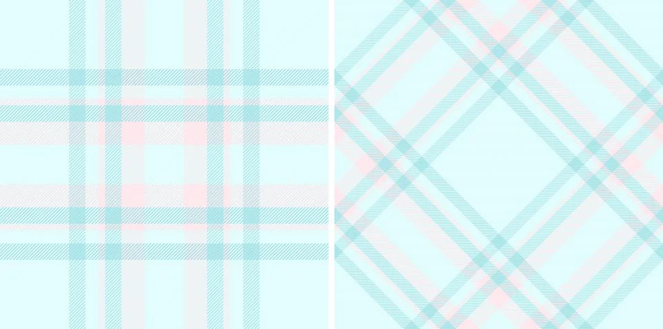 Elegant seamless tartan pattern featuring soft blue and pink hues. Perfect fo Illustrazione stock