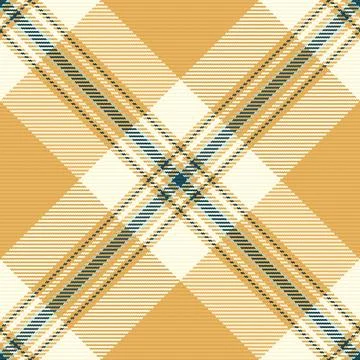 Elegant seamless tartan pattern featuring a classic plaid design in warm yell Illustrazione stock