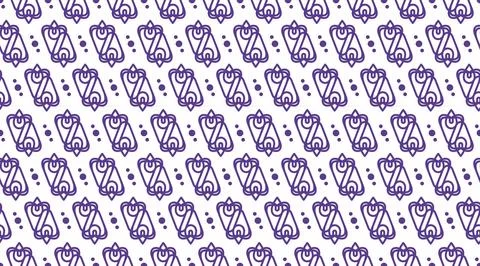 Elegant seamless vector pattern in ceramic painting style Stock Illustration