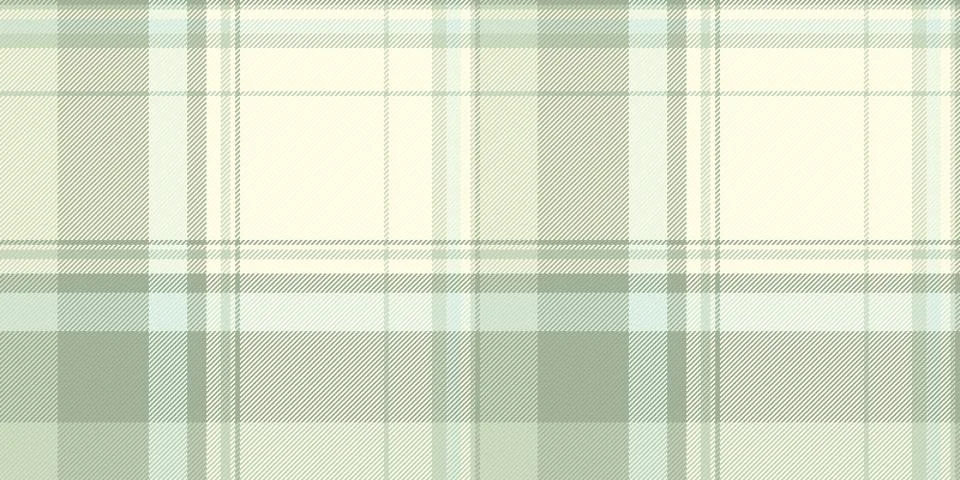 Elegant seamless vector plaid pattern featuring a soft sage green and creamy  Stock Illustration