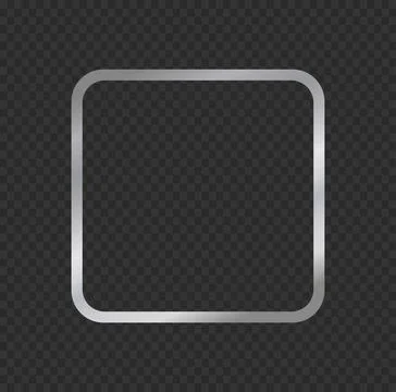 Elegant shiny chrome rounded frame element Stock-Illustration