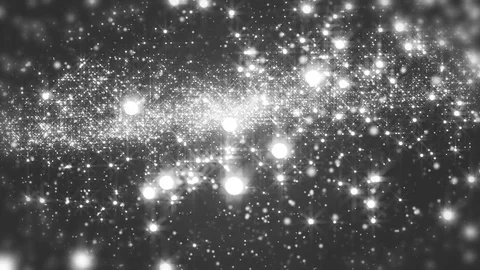 Elegant Silver Abstract With Snowflakes. Stock-Footage 82555442