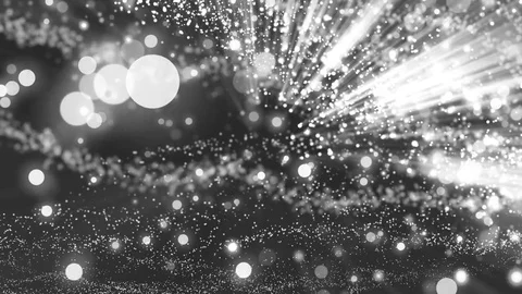Elegant Silver Abstract With Snowflakes. Stock Footage 82568006