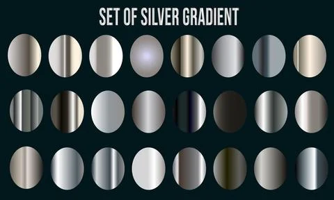 Elegant Silver Gradient Collection for Creative Projects Stock Illustration