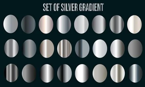 Elegant Silver Gradient Collection for Creative Projects Stock Illustration