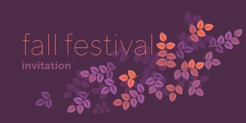 Elegant simple fall violet and pink leaves pattern Stockillustratie