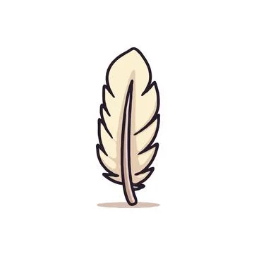 Elegant single feather artwork illustration, capturing ethereal lightness a.. Stock Illustration