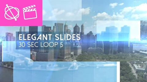 Elegant Slides 30s Loop 5 - Apple Motion and Final Cut Pro X Template Stock After Effects