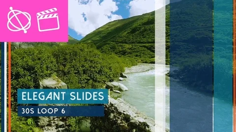 Elegant Slides 30s Loop 6 - Apple Motion and Final Cut Pro X Template After Effects stock