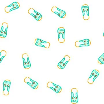 Elegant slippers vector seamless pattern 库存插图