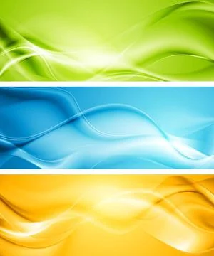 Elegant smooth waves banners. Vector template eps 10 Elegant smooth waves ... 스톡 사진