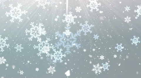 Elegant Snow Flakes 2 Stock Footage